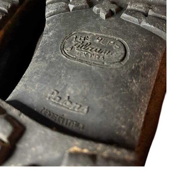 Vintage The Alps Fabiano Hiking Boots Brown Leather Made in Italy Men's Size 11 - Picture 10 of 11